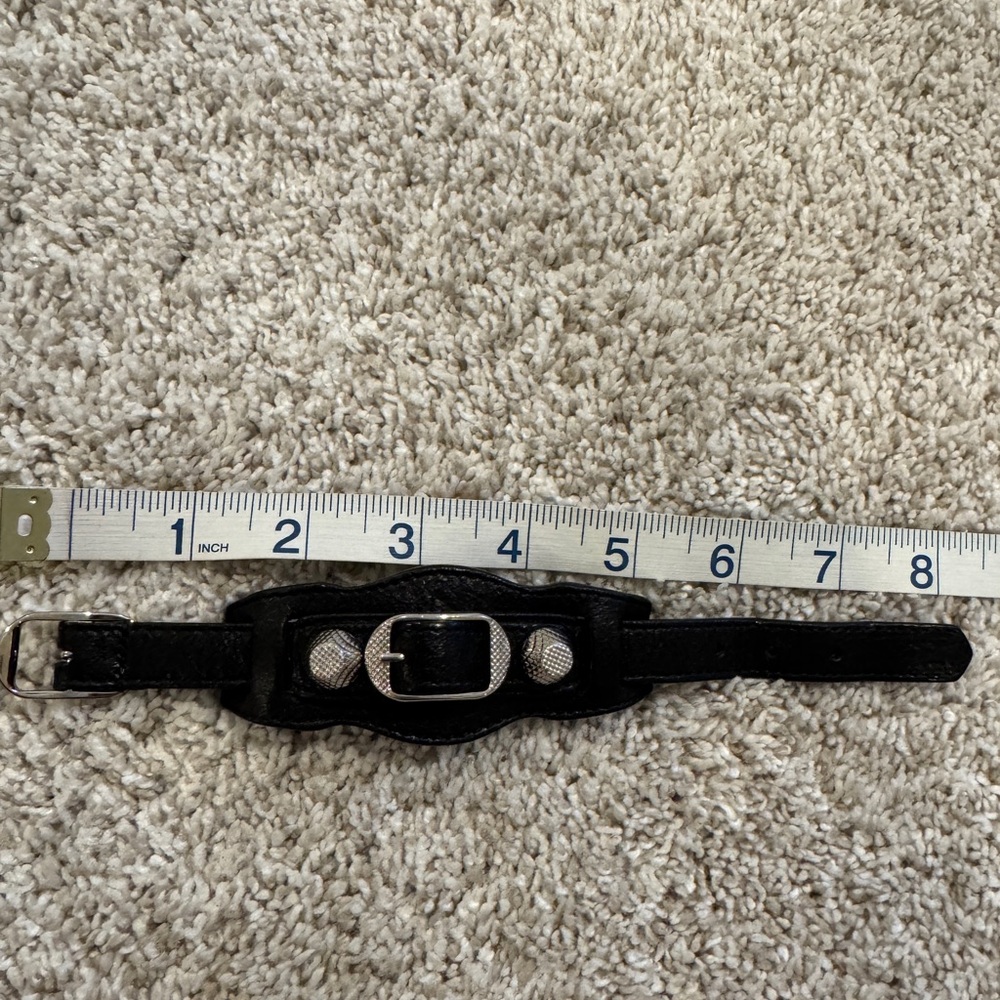 Vintage Balenciaga City Bracelet Black SZ M - Picture 8 of 8